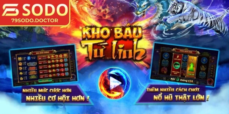 Kho báu tứ linh 79sodo được kết hợp giữa bốn linh thú Long – Lân – Quy – Phụng