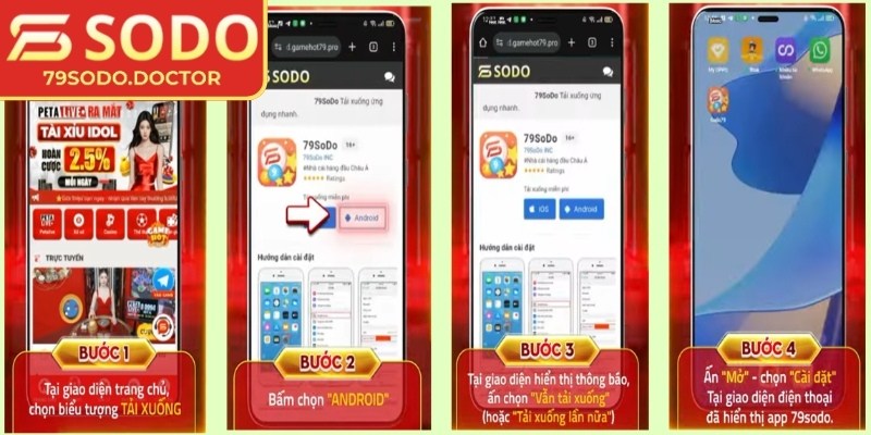 Tải App 79sodo 1 Quá trình tải app 79Sodo trên Androi hoàn tất trong vòng 1 phút